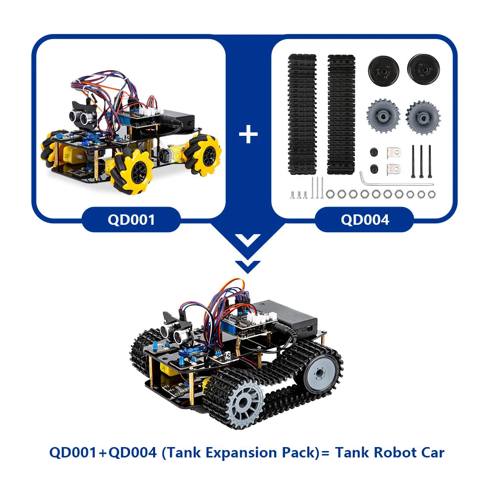 ACEBOTT Robot toy Starter Kit for Arduino Project with ESP32 and Code Learning Develop Skill Full Version Smart Car Kit