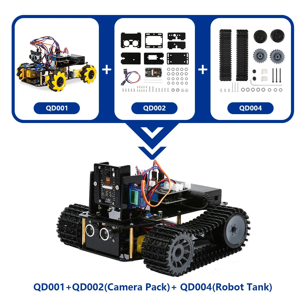 ACEBOTT Robot toy Starter Kit for Arduino Project with ESP32 and Code Learning Develop Skill Full Version Smart Car Kit
