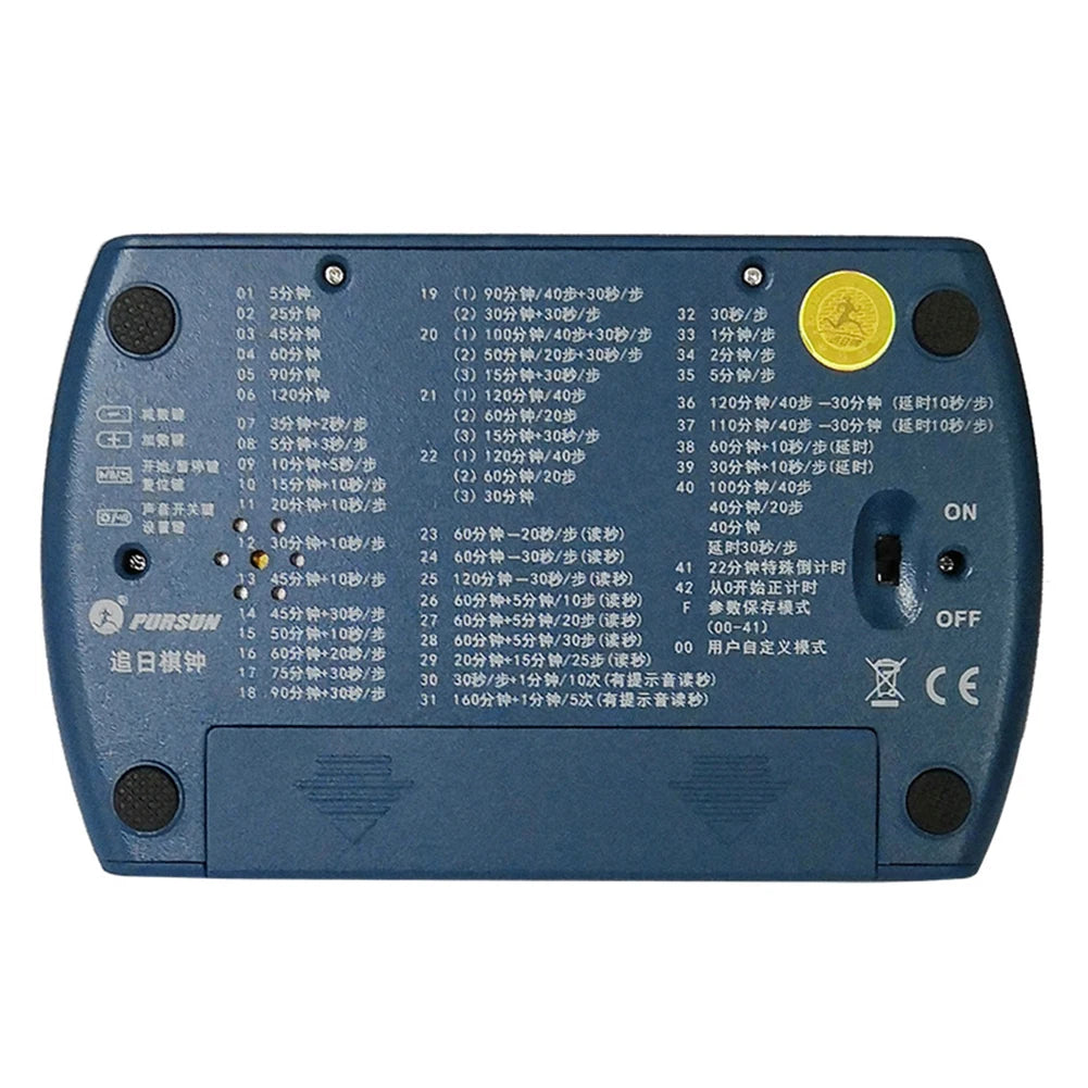 Count Up Down Timer Professional Digital Chess Clock Plastic Battery Powered Multifunctional Lightweight for Training Teaching
