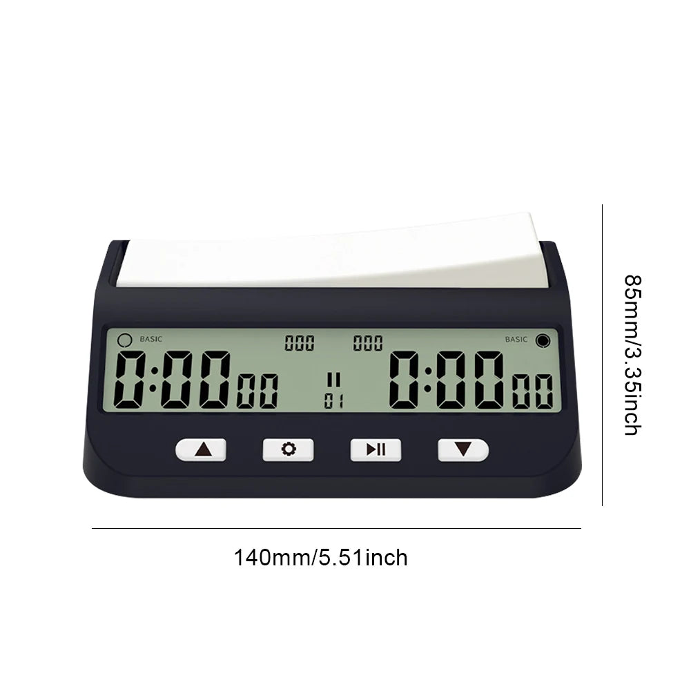 Count Up Down Timer Professional Digital Chess Clock Plastic Battery Powered Multifunctional Lightweight for Training Teaching