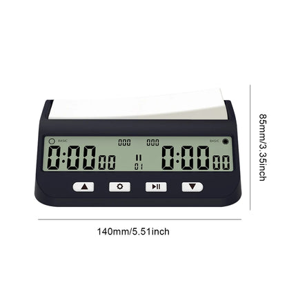 Count Up Down Timer Professional Digital Chess Clock Plastic Battery Powered Multifunctional Lightweight for Training Teaching